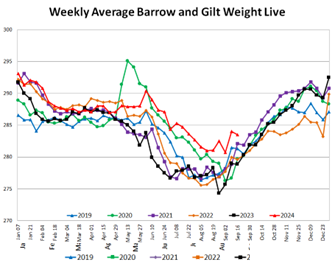 Average  Barrow & Gilt Weights